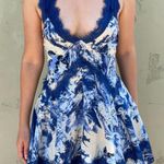 Urban Outfitters low back lace coastal granddaughter blue beach beachy summer print dress Photo 5