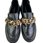 Kelsi Dagger NEW Brooklyn Pulse Gold Chain Platform Loafer 9.5 Black leather Photo 2