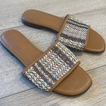 J. McLaughlin  Liana Jute Slip On Leather Slide Sandals Size 8 Photo 0