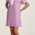 Everlane  Organic Cotton Polo Shirt Dress Lavender Purple XS Embroidered E Logo Photo 0