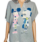 Disney Boutique Knitted Multicolor Sleeveless Mickey Minnie Mouse Hoodie size M Photo 0