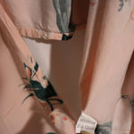 x small Kimono Style Pajama Set Modest Pink and Green Floral 2 PC Size XS Photo 2