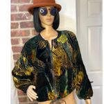 American Vintage Vintage Women’s 80’s Velvet Bomber Beaded Jacket M Photo 2