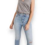 Madewell Curvy Roadtripper Jeans Women's Sz 25 in Benton Wash: Knee-Rip Edition Photo 2