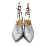 Sundance  Jacinda Shoes Metallic Silver Ankle Wrap Heels Women’s Size 36 | US 6 Photo 8