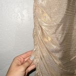 Lucci Lu NWT Abby Paris x Light Gold Bodycon Gathered Dress Size 2 Photo 2