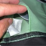 We Wore What  solid scoop bra top small green and black cross back Photo 4