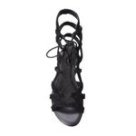 Joie  Fynn Lace Up Braided Suede Leather Sandal 40 9 9.5 Black Photo 7