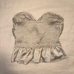 EXPRESS Satin Twist Front Peplum Tube Top Photo 4