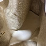 Gianni Chiarini Italian Leather Hobo Tote Bag in Cream and Tan Metallic Internal Photo 8