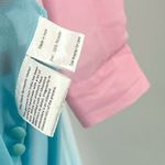 Rococo Sand Ciel Shirt Dress Ombre Rainbow Sheer Cover Up Pink Blue XS Photo 12