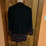 Vtg 90s oversized Christmas Wreath Glittery Sweater Black Size M Photo 9