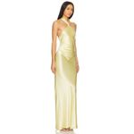 retrofete Ester Satin Maxi Dress Yuzu Womens Size Large Yellow Photo 12