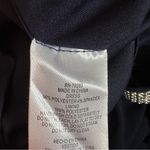 Alex Evenings  Embellished Ladder Sleeve Draped Knot Front Gown Navy Blue Size 6P Photo 14