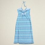 Wild Fable Blue crochet strapless maxi dress with slit and lace up back mermaidcore coastal Photo 2