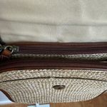 Strada Woven Crossbody Bag‎ Brown Trim Small Purse Shoulder Bag Tan Photo 8