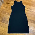 A New Day Black Sleeveless Midi Tank Dress Side Slit Casual Women's Size Large Photo 3