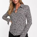 & Other Stories & Other Stories Print Collared Long Sleeves Blouse Sz XS Photo 0