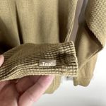 Aritzia  Tna Long Sleeve Waffle Knit Thermal‎ Tan Hooded Shirt Women's Small Photo 9
