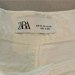 ZARA New Off-white Distressed Denim Mini Skirt Photo 4