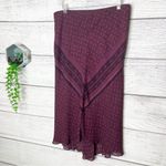 EXPRESS Vintage Burgundy Purple Boho Floral Bandana Skirt Size Large Photo 6