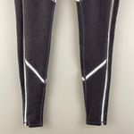 Alo Yoga Heathered Grey White Shimmer Panels Talia Athletic Performance Leggings Photo 4