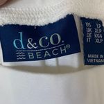 Denim & Co BEACH NWOT Wide Leg Slit Hem Pants White Size Large Petite Pull On Photo 3