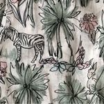 Karen Kane NWT  Garden Party Peasant Blouse Green Pink Cotton Women’s Size M Photo 2