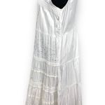 Flair Brand White Tiered Sequin Corset Lace Up Dress Size L Photo 9