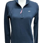 Vineyard Vines Women's Jersey 1/4 zip pullover Blue Blazer Size S Photo 0