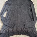 Anthropologie Meadow Rue Grey Boho Lace And Ruffle Top Photo 5