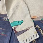 VTG Leather Tan Safari Elephant Animal Boho Jacket Coat Nature quaker factory M Size M Photo 13