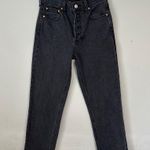 Aritzia Denim Forum The Arlo High Rise Straight Leg Jeans Black 25 Photo 2