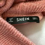 SheIn Heather Pink Cropped Boxy Funnelneck Raw Hem Sweatshirt Size Large Photo 4