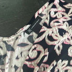 INC Long‎ Sleeve Shirt Floral Black and Pink Size M Size M Photo 7
