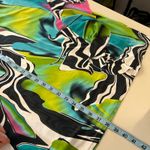 Joseph Ribkoff  Wavy Bright Colored Green Dyed Mod Sleeveless Dress Size 14 Photo 9