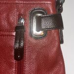 TIGNANELLO…Elegant Red and Brown Leather Shoulder Bag Silver Hardware Photo 1