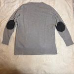 Fenn Wright Manson  Merino Wool Grey Crew Neck Sweater Elbow Patches Size Small Photo 1