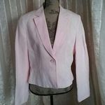 Jones Wear  Women's Blush Silk/Linen Blazer Jacket Photo 0