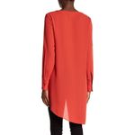 Catherine Malandrino New  RED tunic top S Photo 2