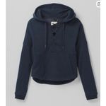 prAna  Blue Hemp & Tencell Cozy Up Illana Lace Up Hoodie, S Photo 1