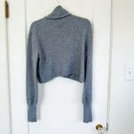 Reformation  | Luisa 100%‎ Cashmere Turtleneck Cropped Sweater in Grey size Large Photo 4