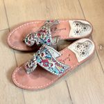 Jack Rogers  Women's Paisley Gold and Pink Sandals Photo 3