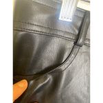 ZARA  Black Faux Leather Skinny Pants Sz Sm Ankle Zip Pockets Polyester Women’s Photo 1