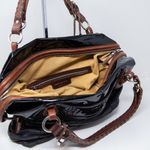 Pauric Sweeney Overnight Patent Leather Oversized Shoulder Purse Tote Bag Black Photo 2