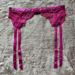Victoria's Secret Victoria’s Secret‎ Lingerie Pink Lace VS Rhinestone Garter Size XS/S Photo 0