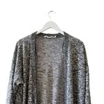 Soft Surroundings  Long  Oversized Heather Gray Open Front Pockets SZ L Photo 2