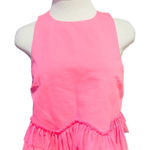 Sunday in Brooklyn  Hot Pink Top With A Ruffled Tulle hem Cropped Size S NWT Photo 0