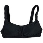 J.Crew  Scrunchie-strap squareneck bikini top‎ Black XXS NWT Photo 0