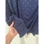 Boden Collared Notch Neck Cotton Top Polka Dot Size Us 16 Womens 2329 Blue Photo 5